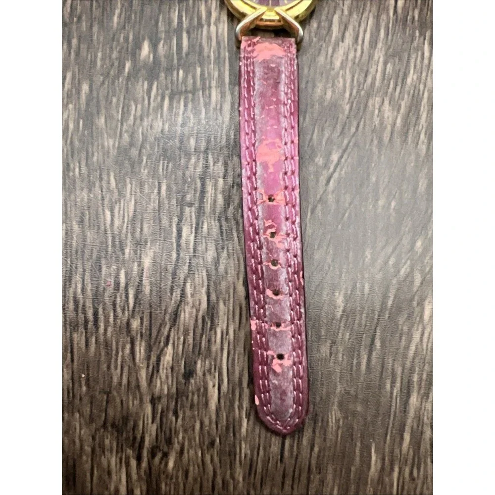 CHANTILLY Women’s Antique Purple Watch With Gold Tone Case Working Needs a Band